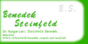 benedek steinfeld business card